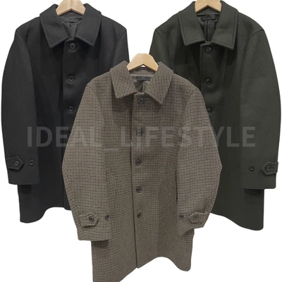 UNIQLO Balmacaan Coat S-4XL Double Face Wool Blend Men 478284/481241 NWT - Image 1 of 4