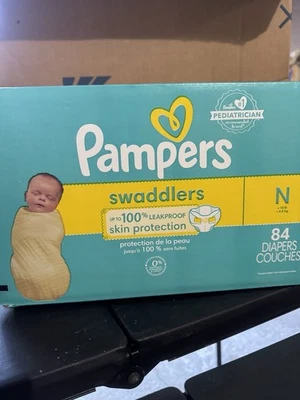 Мягкие детские подгузники Pampers Swaddlers для новорожденных размер 0–84 карата - Изображение 1 из 4