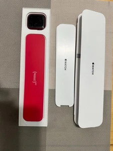 APPLE Watch SERIES 7 czerwona aluminiowa obudowa czerwona opaska sportowa 45 MM - Zdjęcie 1 z 3