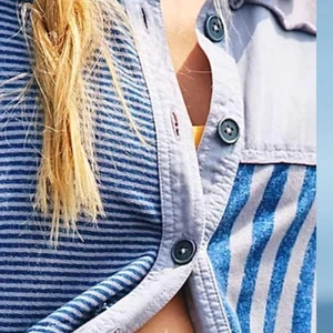 Free People Santana Patched Denim Mini Dress / Tunic Top- XS - BNWT RRP £140 - Picture 1 of 15