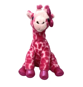 Girlz Nation Pink Giraffe Sam & Cat Girls 12” Plush Stuffed Animal Zoo - Picture 1 of 10