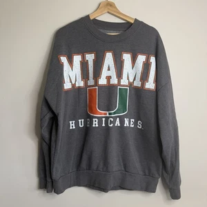 Women’s Game Day Couture Miami Hurricanes NCAA Oversized Fleece Pullover - Picture 1 of 6