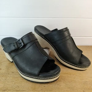 Merrell Halendi Slide Mule Clog US 7 EU 37.5 Heeled Sandal Open Toe Leather Boho - Picture 1 of 14