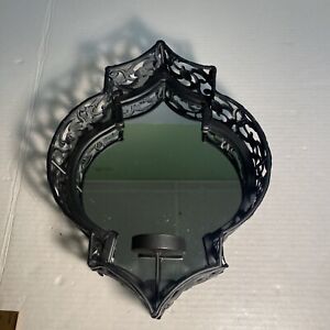 Vintage Sconce Cast Iron Mirror Candle Holder Wall Sconce Rustic