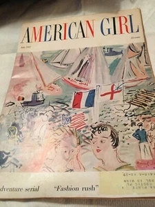 JULY 1957 AMERICAN GIRL MAGAZINE~"AS IS" ACEPTABLE "THE REGATTA" COVER & MORE - Picture 1 of 11