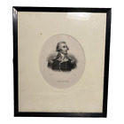 Lithographie portrait encadrée antique "George Washington" imprimé De. Loux