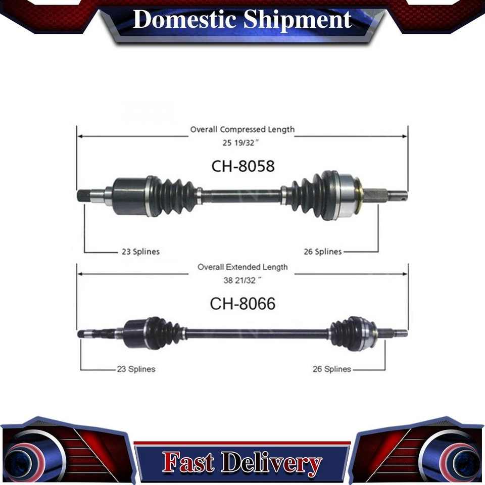 Conjunto de junta de eje de transmisión CV delantero izquierdo derecho 2X para Dodge 400 1982 1983 Foto 1 de 3