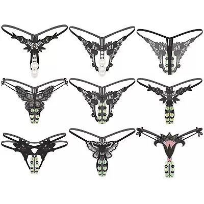 Damen Dessous V-String Strings Schrittlos Höschen Geschlecht Hintern Öffnen - Bild 1 von 4