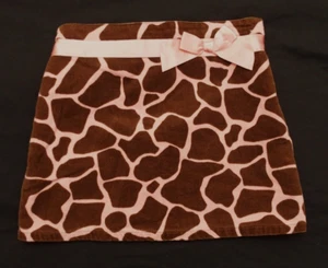 Gymboree 7 Girl Skirt GIRAFFE CLUB Pink Brown Velveteen vintage VGUC winter fall - Picture 1 of 2