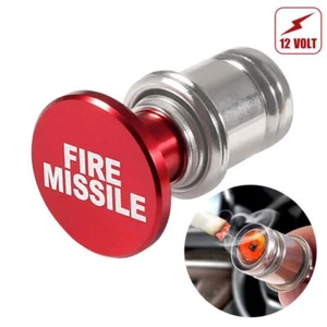 12V Fire Missiles Push Button Car Cigarette Lighter Red Car Interior Accessories - Picture 1 of 14