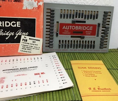Vintage Autobridge Bridge Game Play Yourself Beginners Set Slam Bidding No Instr - Image 1 of 4