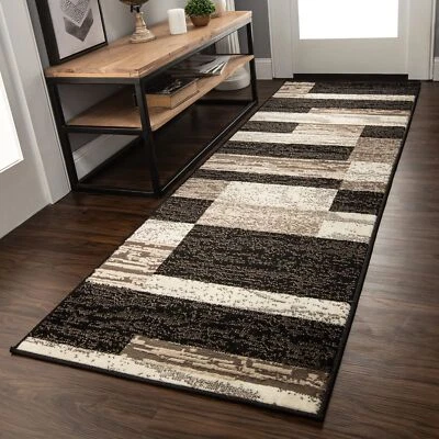 SUPERIOR Rockwood Modern Geometric Patchwork Polypropylene Indoor Area Rug or... - Image 1 of 4