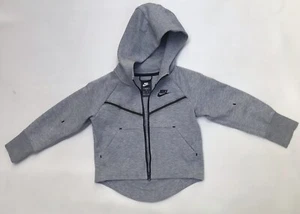 Nike TECH Fleece Hoodie Full Zip Girls CZ2570 091 Sz XS Gray - Picture 1 of 12