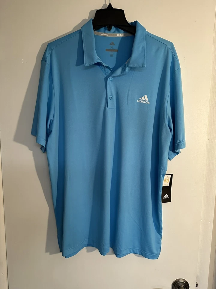 Adidas Golf Polo Shirt ADVS20R772 Men’s 2XL Blue UPF 50