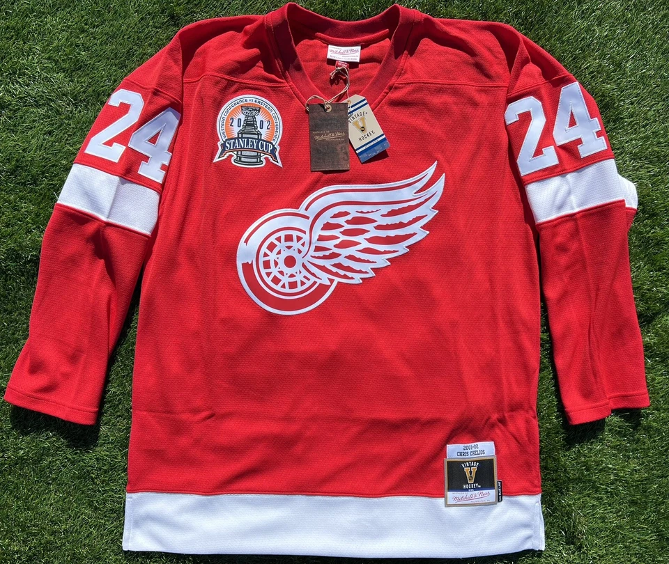 Grande Mitchell & Ness Chris Chelios Detroit Red Wings 2001-02 NHL Blue Line Foto 1 de 4