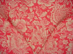 13-5/8Y Mulberry FD235 Grenadine Cerise Printed Floral Damask Upholstery Fabric - Picture 1 of 4