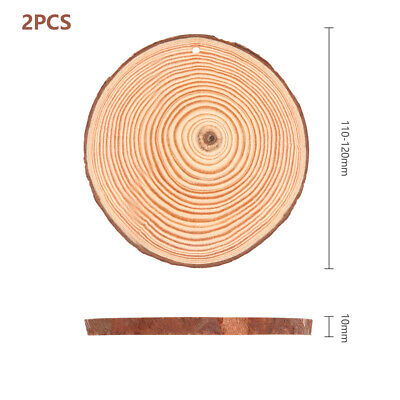 Natural Wood Slices Round Disc Bark Log Wooden Circles DIY Art Craft 3-12cm • 6.32€