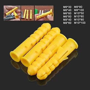 Nylon plastic Wall Plugs Screw Fixing Wall Expansion Brick Stone Concrete M6-M10 - Picture 1 of 1