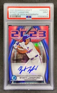2023 Bowman Chrome Draft WYATT LANGFORD Class of Refractor Auto SP Mint PSA 9 - Picture 1 of 2