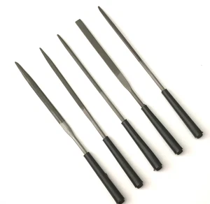 5 pcs Precision Needle File Assorted Shaped Poly Handles Jeweler Tool Hobby - Picture 1 of 1