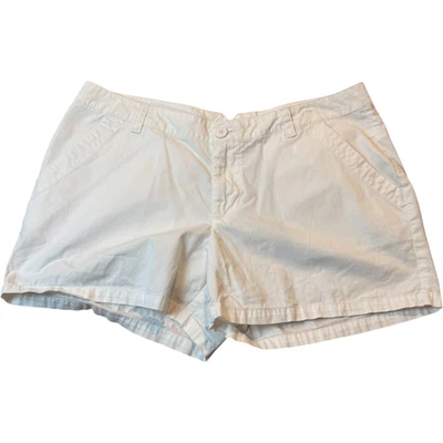 Pantalones cortos chinos Columbia para mujer talla 14 blancos lisos frente plano 100 % algodón Foto 1 de 4
