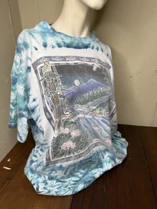 CAMISETA DE COLECCIÓN JIM MORRIS AMBIENTAL TIE DYE SALMÓN BÚHO NATURALEZA CAMISETA RARA 1994 - Imagen 1 de 14