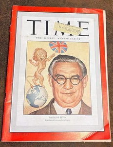 Time Magazine February 1946 Britain's Ernest Bevin (H) - Picture 1 of 2