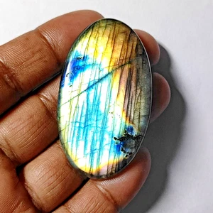 Labradorite Stone Natural Blue Labradroite Cabochon Gemstone 112 Cts. ME-13582 - Picture 1 of 5