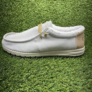 Neu Hey Dude Wally Fischgrät Grau Schuhe Herren Slipper Halbschuhe Größe 13 - Bild 1 von 8