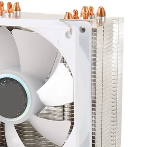 9CM CPU Cooler 4 Copper Heat Pipes Colorful Lighting 3pin Hydraulic Computer NEW - Afbeelding 1 van 12