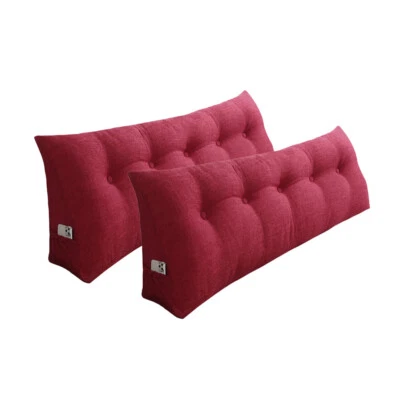 SOGA 2X 180cm Rose Red Triangular Wedge Bed Pillow Headboard Backrest Tatami - image 1 of 4