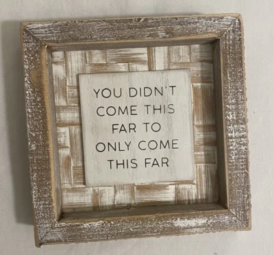 Letrero con marco de madera Adams & Co 5"x 5" que no llegaste tan lejos RETIRADO NUEVO Foto 1 de 4