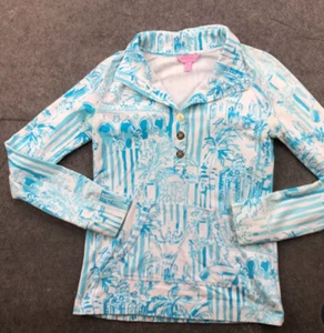 Lilly Pulitzer Pullover Womens Small Blue Skipper Captain Popover La Via Loca - Picture 1 of 4