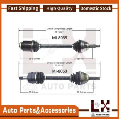 Eixo dianteiro TrakMotive 2 CV compatível com 1991-1992 Dodge Stealth - Imagem 1 de 3