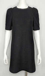MORINE COMTE MARANT *Cutie* Sz S Wool LBD Puff Sleeve Exposed Zip Shift Dress - Picture 1 of 4