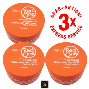 3x RedOne Orange Aqua Hair Wax Full Force 150ml Wachs Haarwachs