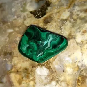 Crisocollo Malachite Tamburo N.P Serenità Zen Giardino Speranza Ostetrica - Foto 1 di 3