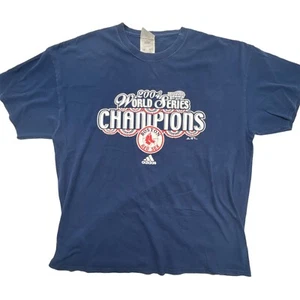 Boston Red Sox Shirt Mens XL Blue  2004 World Series Champions MLB 1218 Adidas - Picture 1 of 6