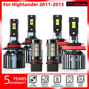 For Toyota Highlander 11-13 High&Low Beam Led Headlight Fog Light Bulbs Combo - Picture 1 of 12