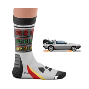 Time Machine Socks mens inspired by Back to the Future - Picture 1 of 1