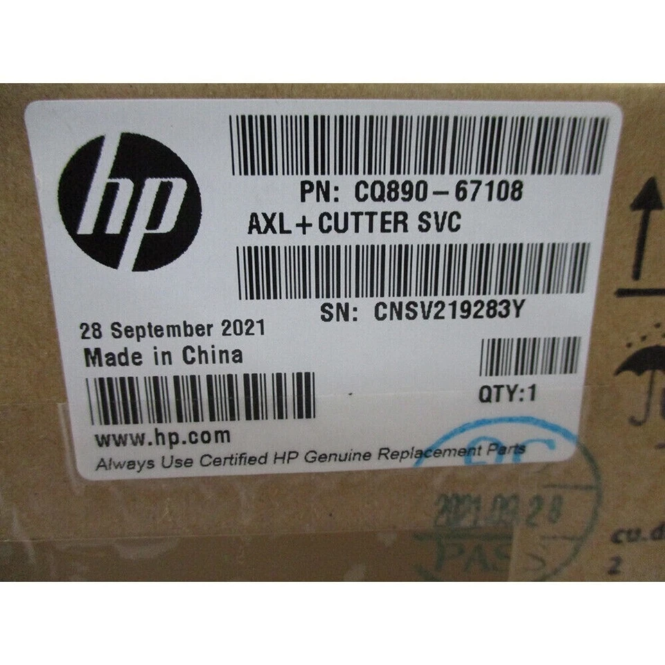 Cutter Assy CQ890-67108  HP T120 T130 T520 T730 T830 650 T530 New OEM Sealed USA - Изображение 1 из 1