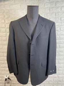 $695 Hart Schaffner Marx Men's Charcoal Wool Blazer Sport Coat Jacket Gray 42 S - Picture 1 of 8