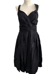 Alfani Black Sweetheart Neck A Line Dress Womens Size 8 - Picture 1 of 9