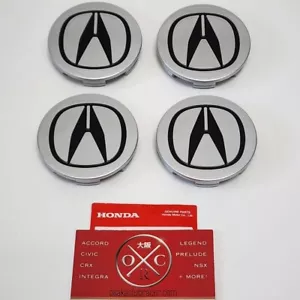 Genuine OEM Acura Wheel Center Cap Set of 4 02-06 RSX-S 04-08 TL TSX 03 3.2CL-S - Picture 1 of 10