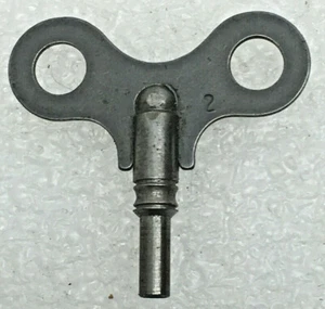 Antique  #2 Steel Clock Key - Bild 1 von 2