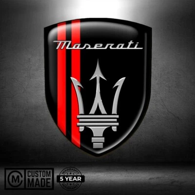 Pegatina Maserati | Calcomanía insignia guardabarros | Logotipo lateral maletero parachoques portátil etc. Foto 1 de 4