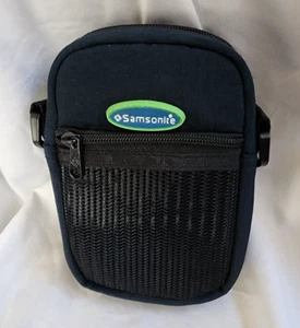 Samsonite Small Camera Bag Case Black Shoulder Strap Belt Strap Logo 6x4x2 - Picture 1 of 17