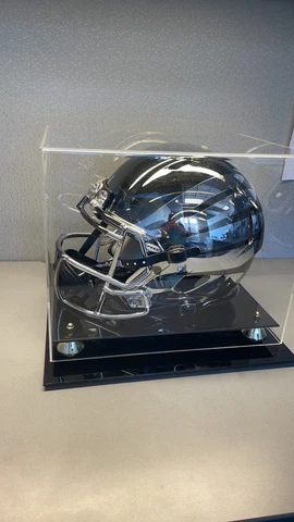 Rare Oregon Ducks Chrome Smoke Full Size Riddell Helmet 2012 Rose Bowl w/ case Cover