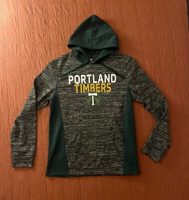 Fanatics Portland Timbers MLS Soccer Logo Hoodie Sweatshirt Green Yellow Size M - Image 1 of 4