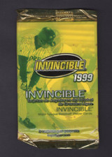 1999 PACIFIC INVINCIBLE FACTORY SEALED PACK CHIPPER JONES FRONT AND BACK MINT